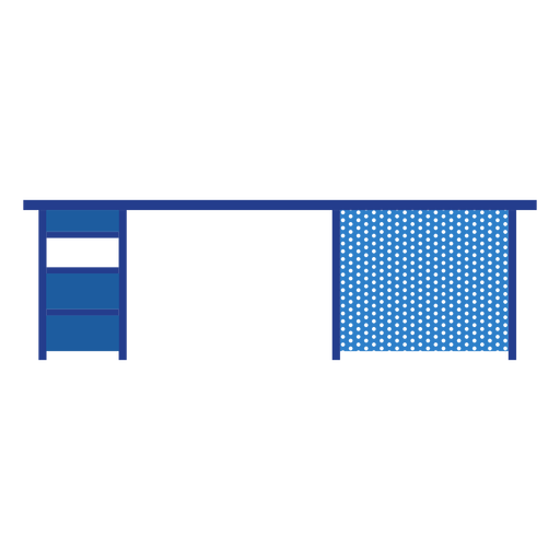 Blue office desk icon PNG Design