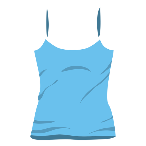 Icono de camiseta sin mangas de mujer azul