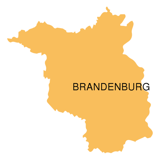 Mapa del estado de Brandenburgo Diseño PNG
