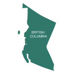 Mapa da província britânica da columbia Desenho PNG