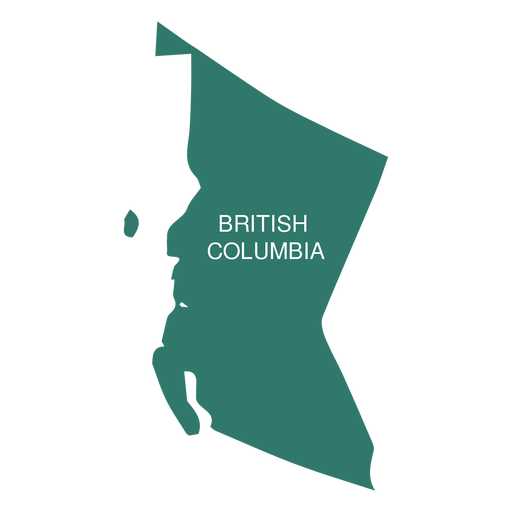 British columbia province map PNG Design