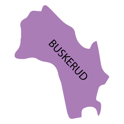 Buskerud county map PNG Design