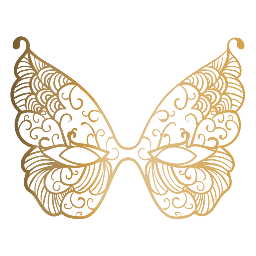 Icono de m?scara de carnaval de mariposa Diseño PNG