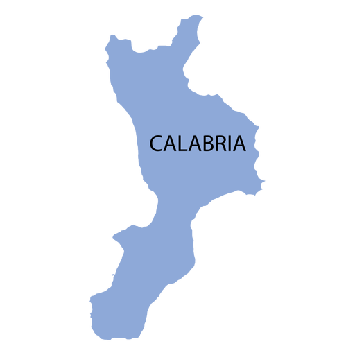 Calabria region map PNG Design