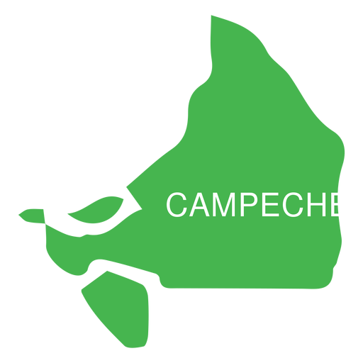 Campeche state map PNG Design