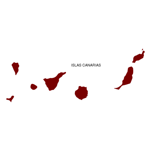 Karte der autonomen Gemeinschaft der Kanarischen Inseln PNG-Design