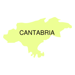 Mapa da comunidade autônoma da Cantábria Desenho PNG