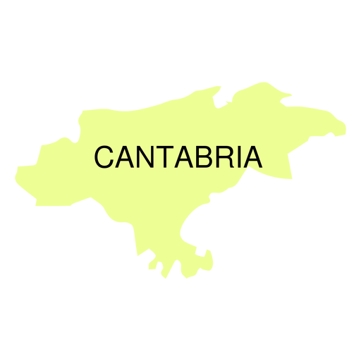 Mapa da comunidade autônoma da Cantábria Desenho PNG