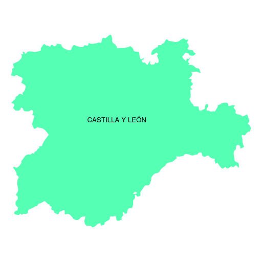 Autonome Gemeinschaftskarte von Kastilien und Leon PNG-Design