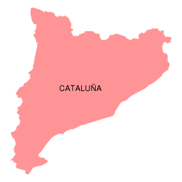 Mapa de la comunidad autónoma de Cataluña Diseño PNG