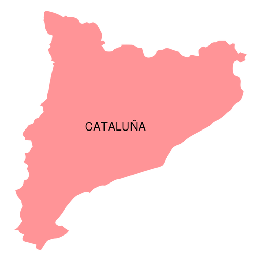 Karte der autonomen Gemeinschaft Kataloniens PNG-Design