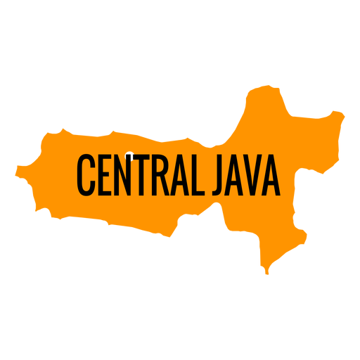 Mapa de la provincia de java central Diseño PNG