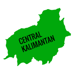 Mapa da província central de Kalimantan Desenho PNG