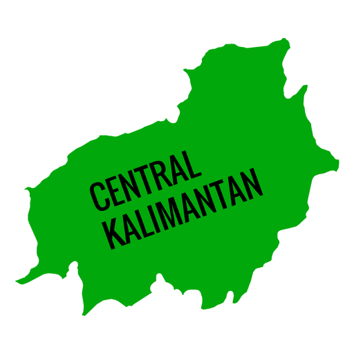 Mapa de la provincia de kalimantan central Diseño PNG