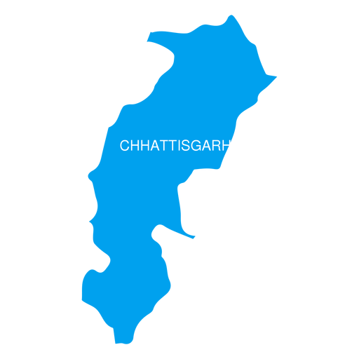 Chhattisgarh state map PNG Design