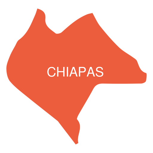 Chiapas state map PNG Design