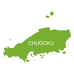 Mapa de la región de Chugoku Diseño PNG