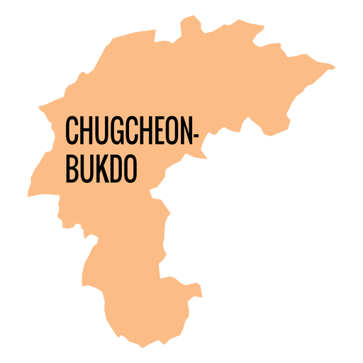 Chungcheongbuk do province map PNG Design
