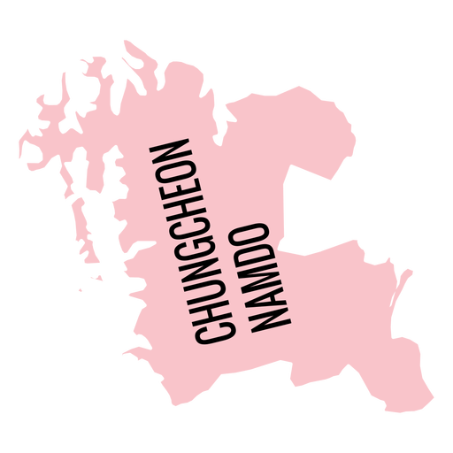 Mapa de la provincia de Chungcheongnam do Diseño PNG