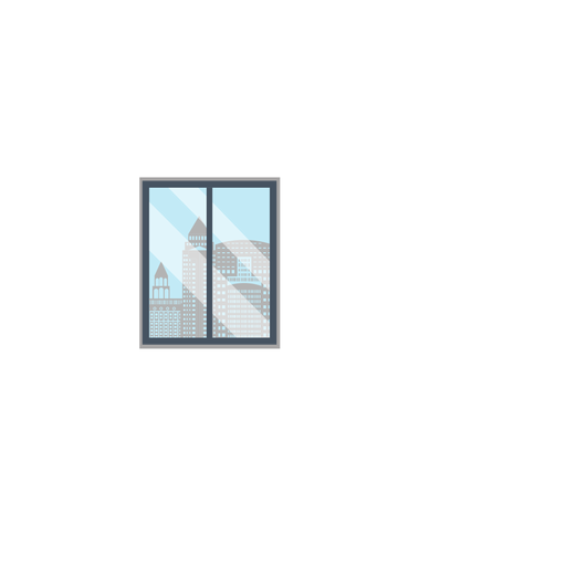 Stadtbüro Fenster Clipart PNG-Design