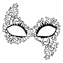 Ícone plano da máscara de carnaval Colombina Desenho PNG
