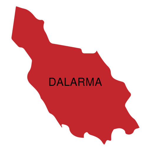 Mapa de condado de Dalarna Desenho PNG