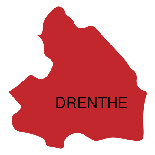 Mapa de la provincia de Drenthe Diseño PNG