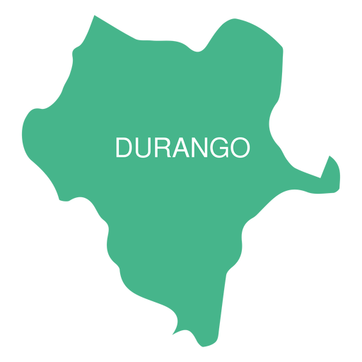 Durango state map PNG Design