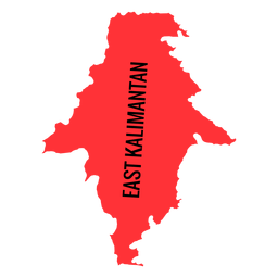 Mapa da província de Kalimantan Oriental Desenho PNG