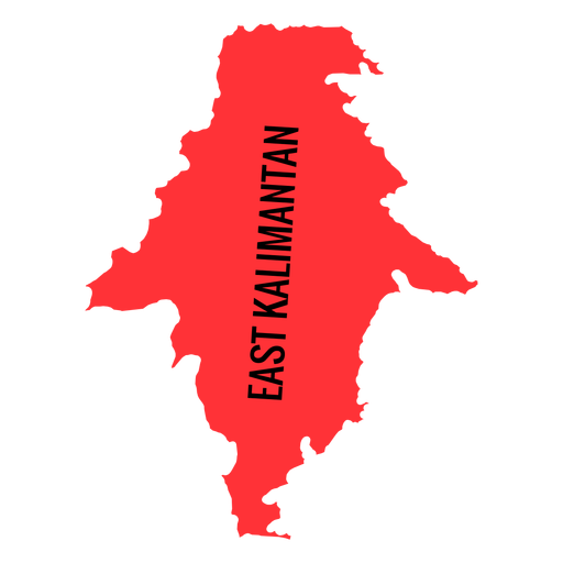 Karte der Provinz Ostkalimantan PNG-Design