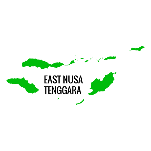 Mapa de la provincia de East Nusa Tenggara Diseño PNG