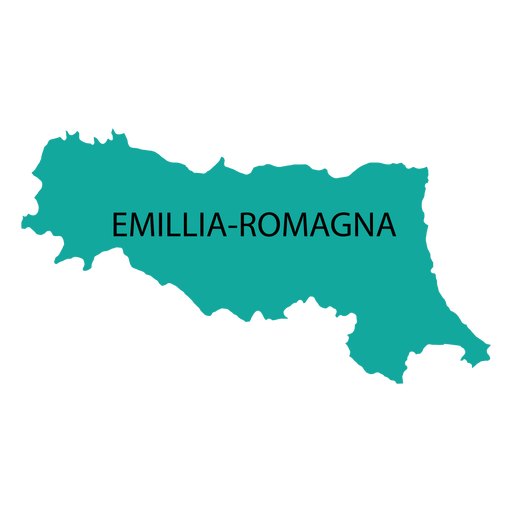 Mapa de la región de emilia romaña Diseño PNG