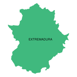 Extremadura autonomous community map PNG Design