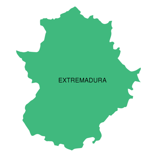 Autonome Gemeinschaftskarte der Extremadura PNG-Design