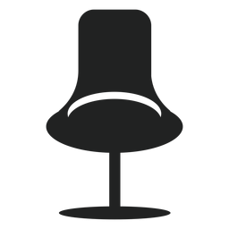 Icono plano de silla de oficina de moda Transparent PNG