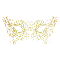 Icono de máscara de carnaval de filigrana Diseño PNG