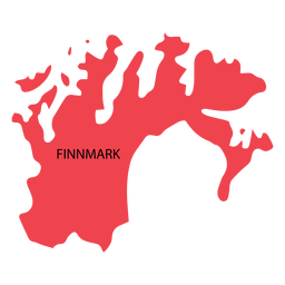 Finnmark County Karte PNG-Design