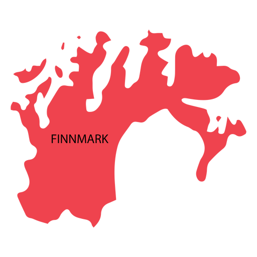 Finnmark county map PNG Design
