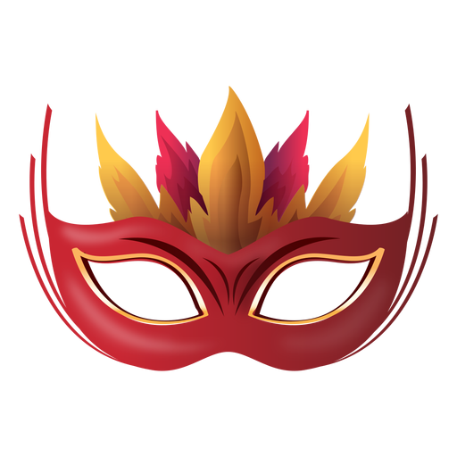 M?scara de carnaval de fuego Diseño PNG