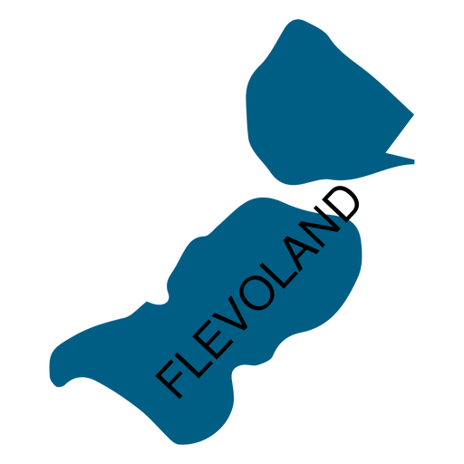 Mapa de la provincia de Flevoland Diseño PNG
