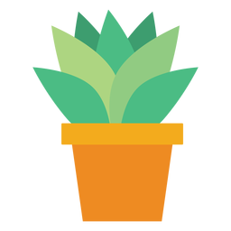 Flowerpot with cactus clipart PNG Design
