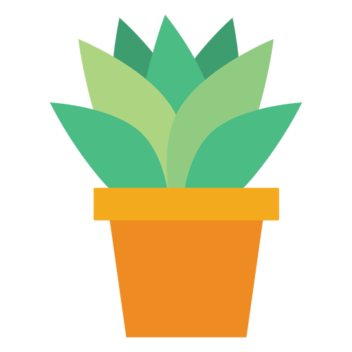 Blumentopf mit Kaktus-Clipart PNG-Design