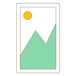 Icono de imagen de montaña enmarcada