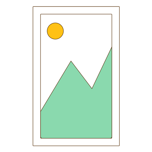 ?cone de imagem de montanha emoldurada Desenho PNG