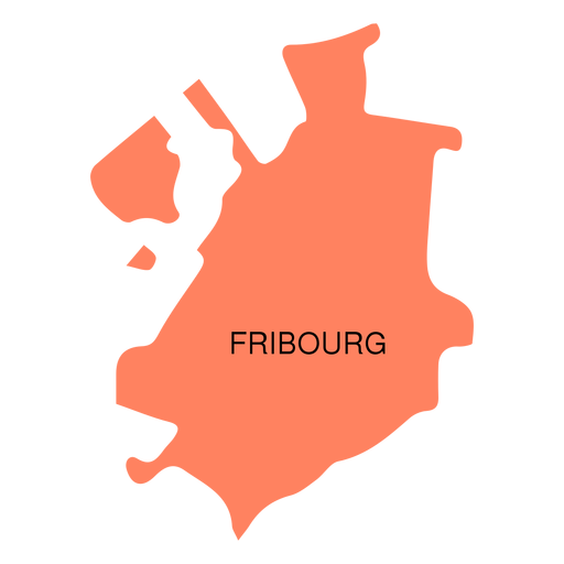 Freiburger Kantonskarte PNG-Design