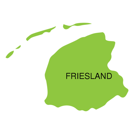Friesland province map PNG Design
