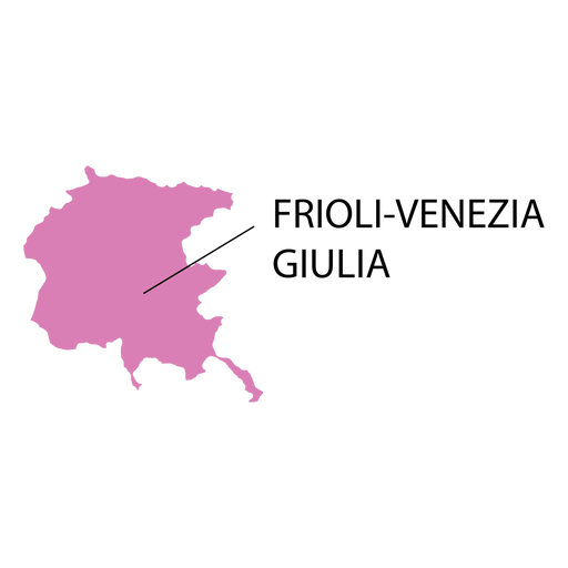 Mapa da região de Friuli venezia giulia Desenho PNG