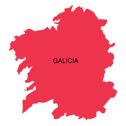 Galicia autonomous community map PNG Design Transparent PNG