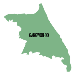 Gangwon do province map PNG Design