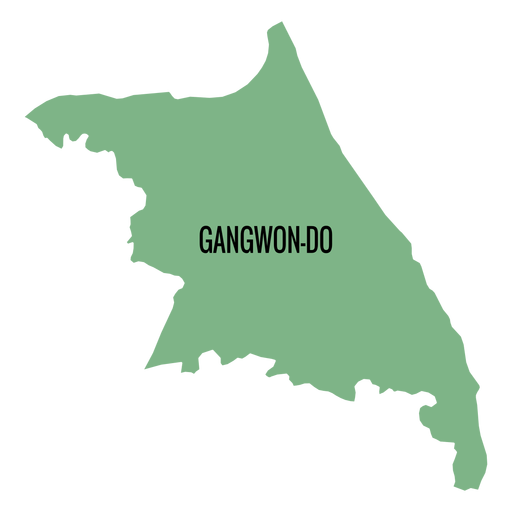 Mapa de la provincia de Gangwon do Diseño PNG